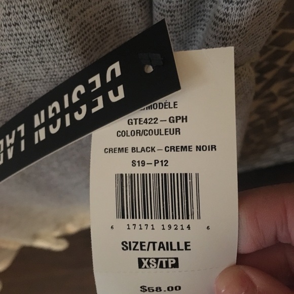 NWT Grey Faux Layered Top - Picture 3 of 4